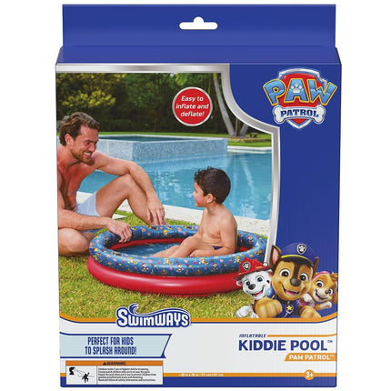 Swimways Paw Patrol Kiddie Pool, Inflatable Above Ground Pool & Outdoor Toys, Paw Patrol Party Supplies & Pool Toys for Kids Aged 3 & Up