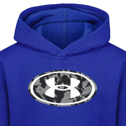 Under Armour Boys Fleece Hoodie, Soft and Comfortable, Comfortable Fit, Team Royal Print, 5