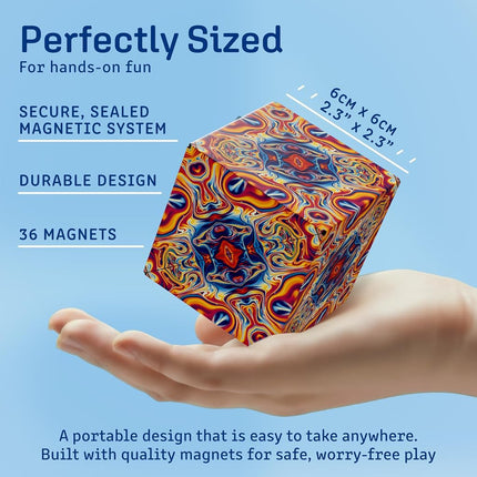 SHASHIBO Shape Shifting Box - Award-Winning, Patented Fidget Cube w/ 36 Rare Earth Magnets - Transforms Into Over 100 Shapes, Download Fun in Motion Toys Mobile App (Original Series - Spaced Out)