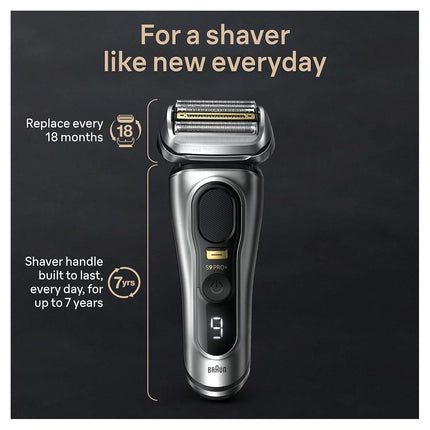 Braun Series 9 9517s PRO+ Electric Razor for Men, 5 Pro Shave Elements & Precision Long Hair ProTrimmer, Charging Stand, Braun�s Best for Smooth Skin, Wet & Dry Electric Razor with 60min Runtime
