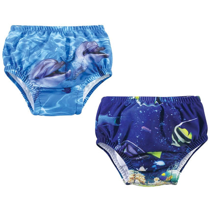 Pañal de natación unisex Hudson Baby, delfín de arrecife de coral, de 6 a 12 meses