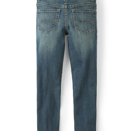 The Children's Place Boys Multipack Basic Stretch Straight Leg Jeans, Aged Indigo/Black Wash/Potter Wash/Winston Wash 4-Pack, 16 Husky