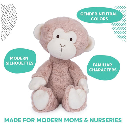 Baby GUND Lil’ Luvs Collection, Micah Monkey Premium Plush Stuffed Animal for Babies, Brown/Cream, 12”