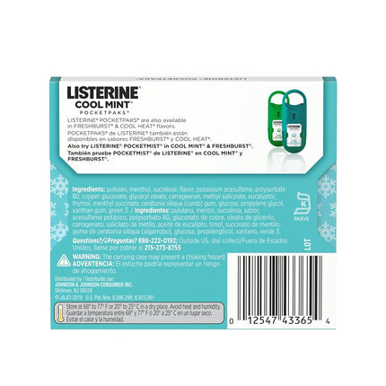 Listerine Cool Mint Pocketpaks Breath Strips, 24-Strip Pack (Pack of 12)