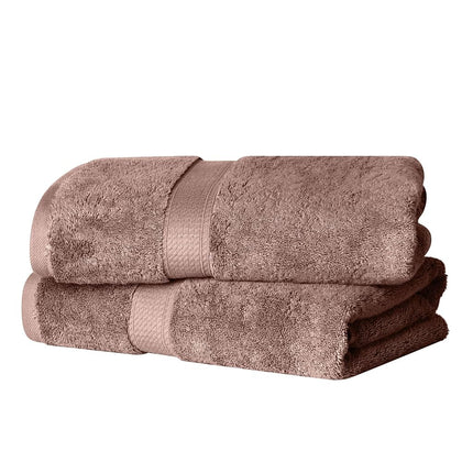 Superior Egyptian Cotton Pile Bath Towels, Ultra Soft Luxury Towel, Thick Plush Essentials, Absorbent Heavyweight, Guest Bath, Hotel, Resort, Spa, Pool, Bathroom, Shower Basics, Set of 2, Muted Mauve