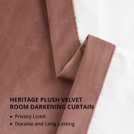 HPD Half Price Drapes VPYC-161234-120 Plush Velvet Curtain (1 Panel), 50 X 120, Wild Rose