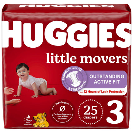 Huggies Size 3 Diapers, Little Movers Baby Diapers