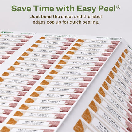 Avery White EcoFriendly Return Address Labels, 0.5 x 1.75 Inches, Box of 8000 (48467)