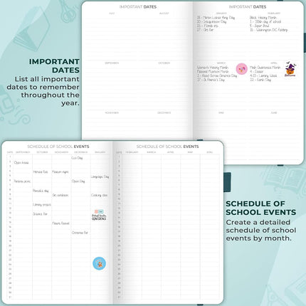 Clever Fox Teacher Planner – School Year Planner with Calendars & Lesson Plans – Teacher Plan Book for Classroom & Homeschool Organization - Undated, 7x10″, Hardcover (Aquamarine)