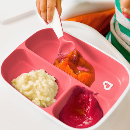 Munchkin Splash Kids Plates and Bowls Set, Set of 4, Pink/Purple