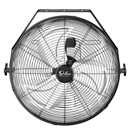 Simple Deluxe Ventilador Industrial de Pared de 18 Pulgadas, Ventilador de Metal de Ventilación Comercial de 3 Velocidades para Almacén, Invernadero, Taller, Patio, Fábrica y Sótano, Alta Velocidad, Negro