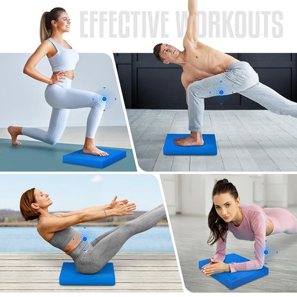 Yes4All Foam Balance Pad for Balance Exercises and Core Strength- Size L 15.5"x 13"x 2" Blue