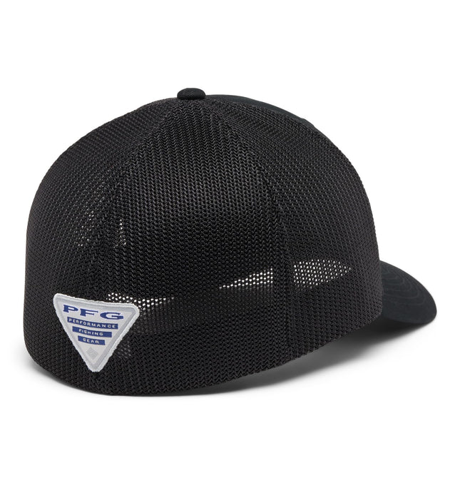 Columbia Unisexo PFG Fish Flag Malla Gorra, Negro/Negro, Grande/Extragrande, Negro/Negro, Grande-Extragrande