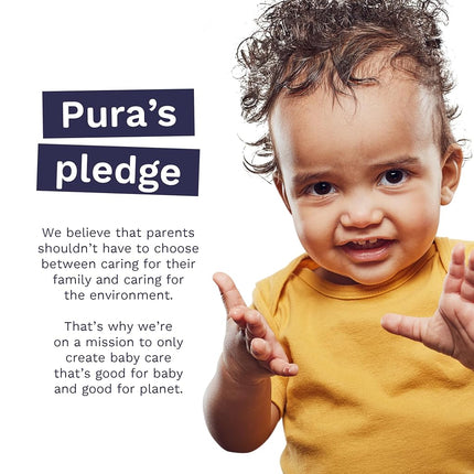Pura Hypoallergenic Diapers Size 2 (7-13 lbs) Monthly Pack, Totally Chlorine Free, Wetness Indicator, Suitable for Sensitive Skin, Soft Organic Cotton Comfort, Overnight, 6 Packs of 29 (174 Diapers)