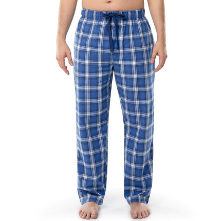 Fruit of the Loom Men's Broadcloth Woven Sleep Pajama Pant Bottom, Navy Plaid, XX-Large