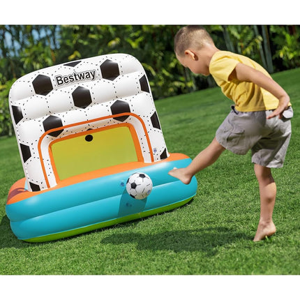 Bestway: Kick 'N Swish - 3-in-1 Multi-Use Ball Pit, 47x 42x33, Inflatable Sports Activitiy Center, Basketball-Soccer-Ball Pit, Indoor-Outdoor Kids 2+