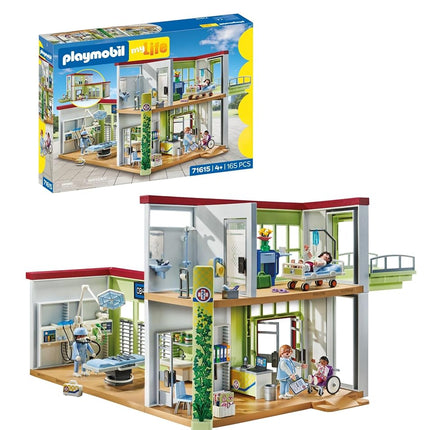 Playmobil 71615 Modern Hospital - Action Heroes - Includes Four Characters and Medical Equipment - Ages 4 and Above