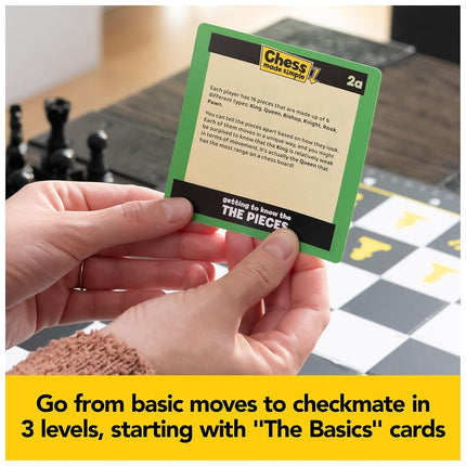Spin Master Games, Chess Made Simple, Learn to Play Strategy Board Games for Beginners, Chess, 2 Players, for Kids Ages 8 & Up