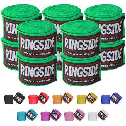 Ringside 5 Pairs Neon Green Mexican Style Boxing Hand Wraps 180"