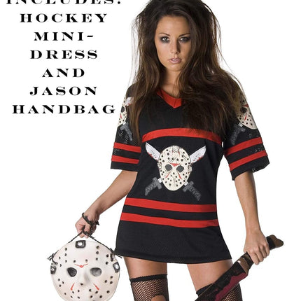 Rubies Official Ladies Miss Jason Voorhees Friday The 13 Th Adult Costume - Medium Black