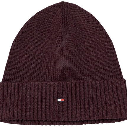 Tommy Hilfiger Men's Cotton Beanie, Dark Cabernet,