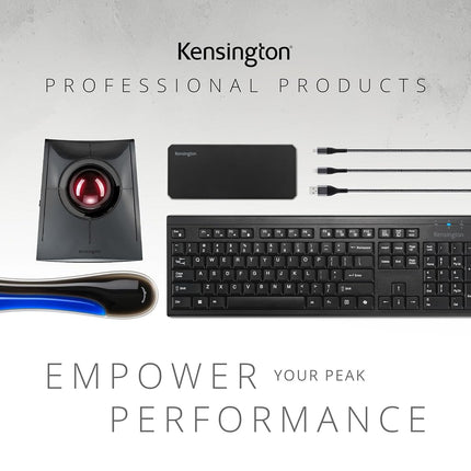 Kensington SlimBlade Pro Bluetooth Wireless Rechargable Ergonomic Trackball Mouse for Windows and macOS, Ambidextrous Design and Optical Tracking (K72080WW)