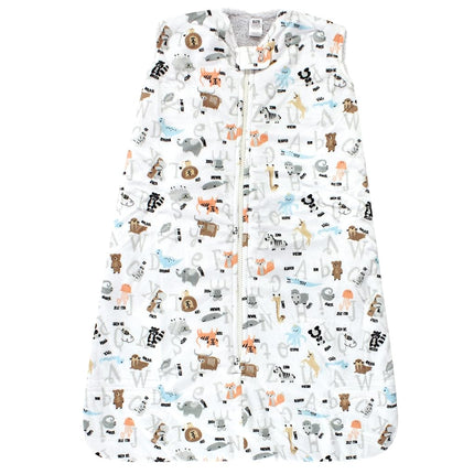 Hudson Baby Unisexo Bebé Mink con Sherpa Interior Saco de Dormir, Saco, Manta, Animales del Alfabeto, 18-24 Meses