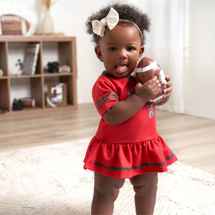 Gerber Girls NFL Nappy Dress & Nappy Cover, Team Colour, 0-3 Months