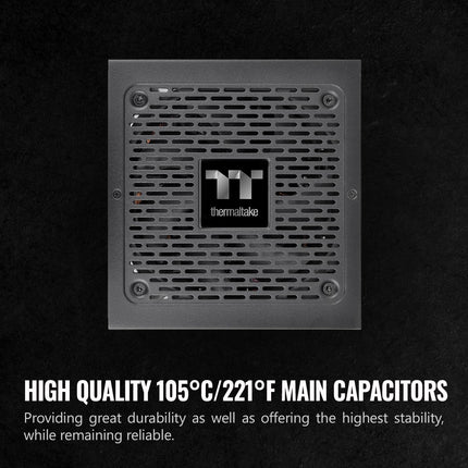 Thermaltake GF1 (2024) 750W Fully Modular ATX Power Supply - 80 Plus Gold - Ultra Quiet - Zero RPM, PS-TPD-0750FNFAGU-P