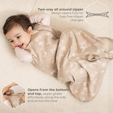Burt's Bees Baby unisex-baby Beekeeper Wearable Blanket, Quilted Good Night Sky Pink, Small