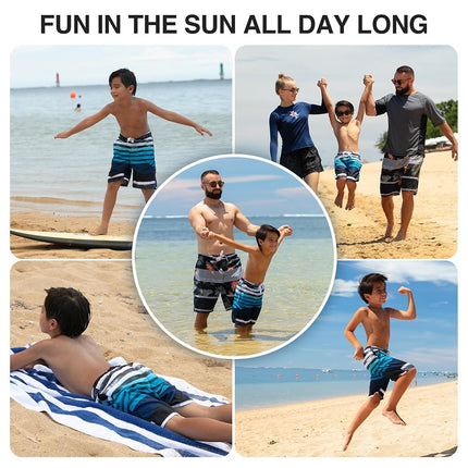 Kanu Surf Little Boys Reflection Swim Trunks, Navy, Large (7)