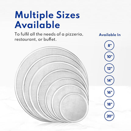 New Star Foodservice 50967 Seamless Aluminum Pizza Screen, Commercial Grade, 14-Inch, Pack of 6