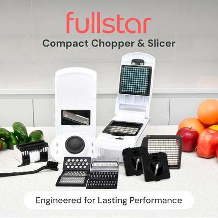 Multifunctional Professional Vegetable Slicer and Mandolin Slicer for Kitchen - Vegetable Slicer - Onion Carrot, Cucumber, Tomatoes - Vegetable and Cheese Slicer (PRO 12-in-1 White)