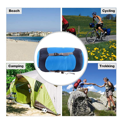 REDCAMP 15/25/35L Nylon Compression Stuff Sack for Sleeping Bag, Lightweight Compact Compression Bag for Camping Outdoor Hiking Backpacking Travelling, Blue (Blue S)