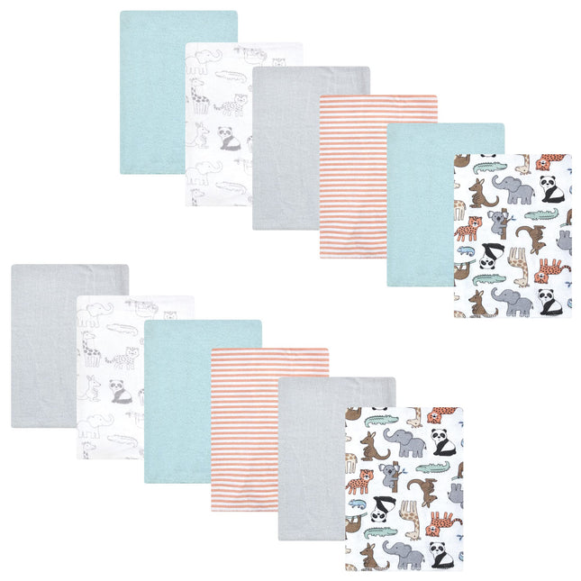 Hudson Baby Unisex Baby Cotton Flannel Burp Cloths