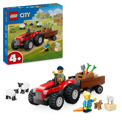 LEGO City Red Farm Tractor with Trailer & Sheep To