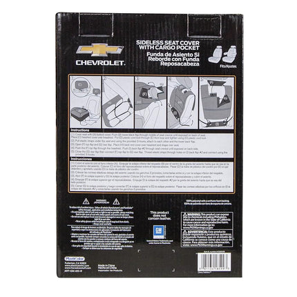 Plasticolor Chevy 3pc Sideless Seat Cover,081134185993