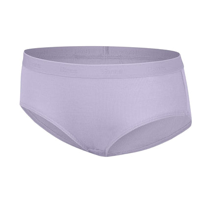 Hanes Ultimate Girls' Supersoft Bikini Briefs & Hipsters, Hipster - Purple/White/Peach 6-Pack, 12
