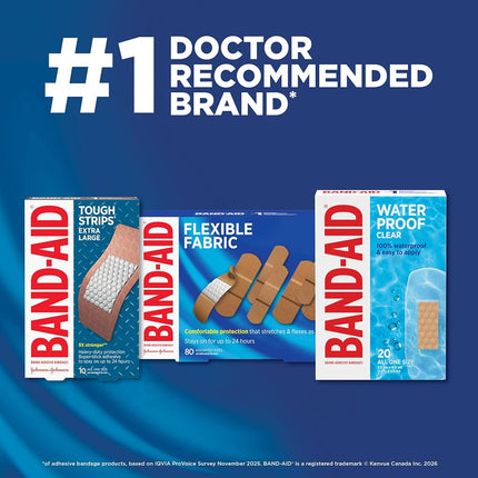 Band-Aid Brand Adhesvie Bandages Flexible Fabric, Extra Large, 10 Count (Pack of 2)