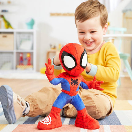 SPIDEY AND HIS AMAZING FRIENDS Marvel Dance 'N Crawl Spidey Interactive Plush Toy with 20 Phrases & Sounds, 2 Songs, Superhero Toy for Ages 3+