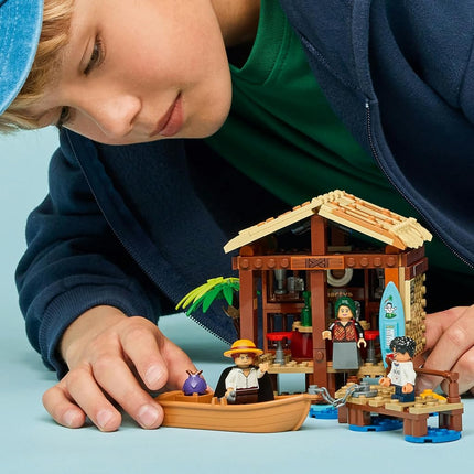 LEGO® ONE PIECE Windmill Village Hut 75636 Building Kit, Role-Play Pirate Toy for Kids, Anime Room Decor, Playset for Boys and Girls with a Shop, Boat and Minifigures of Luffy, Shanks and Makino