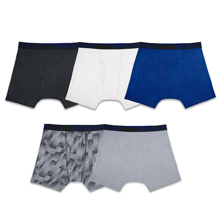 Lot de Sous-vêtements Caleçons Garçon Respirants Fruit of The Loom, Coton Couleurs Assorties Petit