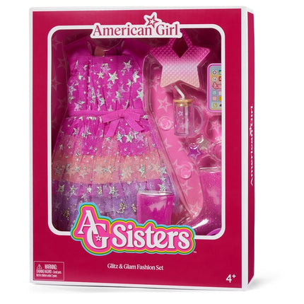 American Girl, AG Sisters Glitz & Glam Doll Clothes Fashion Set for 14.5" Dolls 7 Pieces for Ages 4+