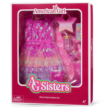 American Girl, AG Sisters Glitz & Glam Doll Clothes Fashion Set for 14.5" Dolls 7 Pieces for Ages 4+