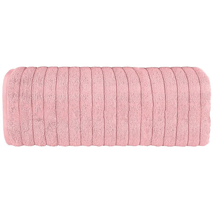 Elegant Comfort 100% Turkish Cotton Corduroy Ribbed Luxury Jumbo Bath Towel Ultra Soft - 35 x 70 Inch - Luxury Spa Premium Hotel Quality Highly Absorbent and Quick Dry Large Bath Towel, Dusty Rose