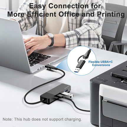 ALL-LUCKY USB to Ethernet Adapter, 4 in 1 USB C to Ethernet Adapter Hub with 3 x USB 3.0 Port/Gigabit Internet Port, High-Speed Network Hub Compatible for iMac,MacBook Pro