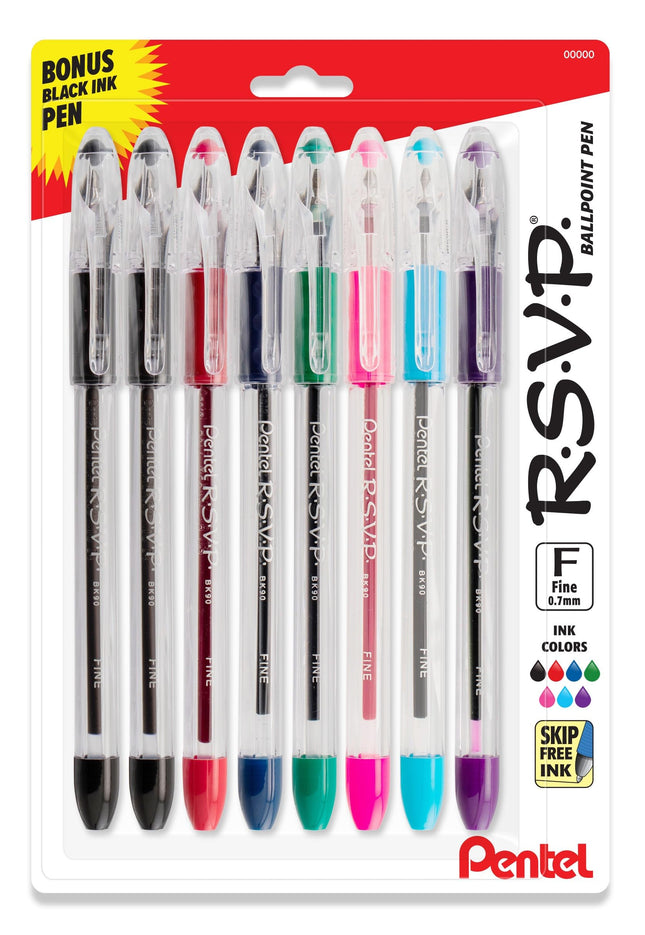 Pentel RSVP Original Ballpoint Pen, (0.7mm) Fine L