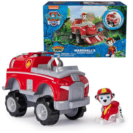 Paw Patrol Jungle Pups, Marshall Elephant Vehicle, Toy Truck with Collectible Action Figure, Kids Toys for Boys & Girls Ages 3 and Up