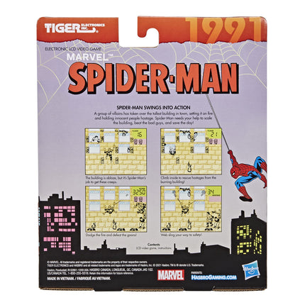 Hasbro Gaming Electronics Marvel Spider-Man Videojuego electrónico LCD, Consola portátil de 1 jugador de inspiración retro, Edad 8+, F2839