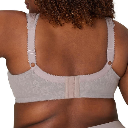 Playtex Women's 18 Hour Comfort-Strap Wireless Bra, Full-Coverage Bra with 4-Way TruSupport, Single & 2-Pack, Warm Steel, 40B
